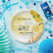 Niedlicher süßer Gelber Honig Es ist ein 1. Geburt Pappteller (Party)