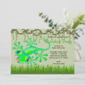 NIEDLICHER süßer grüne Einladung (Stehend Vorderseite)