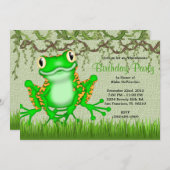 NIEDLICHER süßer grüner Einladung (Vorne/Hinten)