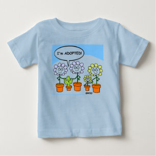 Niedlicher süßer lustiger adoptierter Baby-Cartoon Baby T-shirt