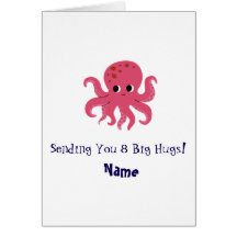 Niedlicher süßer rosa Oktopus Kawaii Illustration