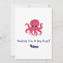 Niedlicher süßer rosa Oktopus Kawaii Illustration