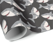 Niedlicher Süßhai Cartoon Fun Geschenk Geburtstag Geschenkpapier (Rolleneckpunkt)