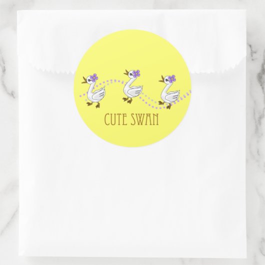 Niedlicher Swan Sticker (Tasche)