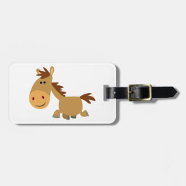 Niedlicher Sweet Cartoon Horse Gepäckträger Gepäckanhänger