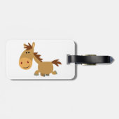 Niedlicher Sweet Cartoon Horse Gepäckträger Gepäckanhänger (Rückseite horizontal)