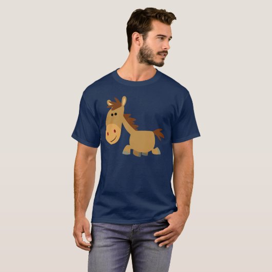 Niedlicher Sweet Cartoon Pferd T - Shirt (Vorne ganz)