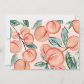 Niedlicher Sweet Peach, das 1. Geburtstag Party Einladung (Rückseite)