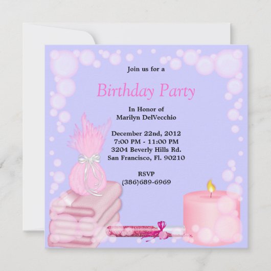 NIEDLICHER Sweet Wellness-Center Massage und Beaut Einladung (Vorderseite)