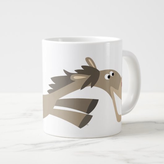 Niedlicher Swift Cartoon Pferde Jumbo Tasse (Vorderseite Rechts)