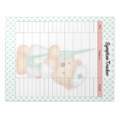 Niedlicher Symptom-Tracker für Zuckbären Notizblock (Vorderseite)