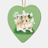 Niedlicher syrischer Hamster-Kunsthandwerksartikel Keramikornament (Links)