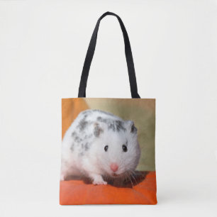 Niedlicher syrischer Hamster White Black Gepunktet Tasche