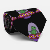 Niedlicher T-rex Dinosaurier im Raumschiff Krawatte (Gerollt)