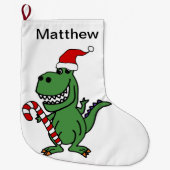 Niedlicher T-rex Dinosaurier in der Großer Weihnachtsstrumpf (Vorderseite)