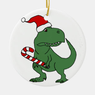Niedlicher T-rex Dinosaurier in der Keramik Ornament