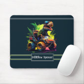 Niedlicher T-Rex-Riding Monster Truck Dinosaurier Mousepad (Mit Mouse)