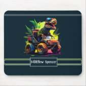 Niedlicher T-Rex-Riding Monster Truck Dinosaurier Mousepad (Vorne)