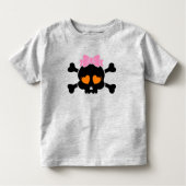 Niedlicher T - Shirt für Girhair Bow Skull Kleinki (Vorderseite)