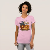 Niedlicher T - Shirt Halloween Cat and Dog (Vorne ganz)