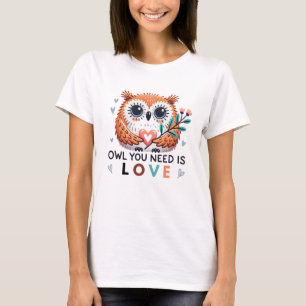 Niedlicher T - Shirt mit LIEBE Herzwärmenmeldung