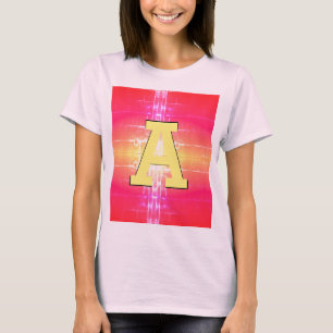 Niedlicher T - Shirt mit rosa Koralle und gelb