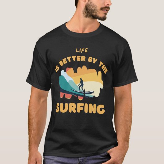 Niedlicher T - Shirt mit Surfdesign (Vorderseite)