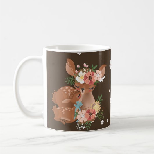 Niedlicher T - Shirt Mutter-Deer With Her Baby Kaffeetasse (Links)