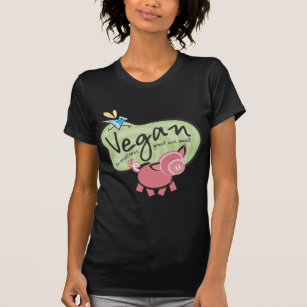 Niedlicher T - Shirt Veganer Meldungen