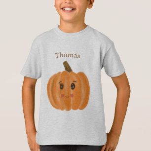 Niedlicher T - Shirt von Wasserfarbe Pumpkin Monog