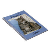Niedlicher Tabby Cat Foto Personalisiert Name Notizblock (Rechte Seite)