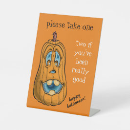 Niedlicher Tabletop-Sign für Halloween Candy Bowl Sockelschild