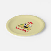 Niedlicher Taco Dienstag Pappteller (Schrägansicht)