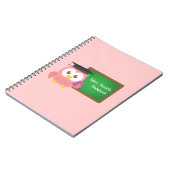 Niedlicher Tag der Bewertung durch den Pink Owl Te Notizblock (Linke Seite)