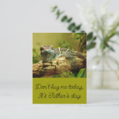 Niedlicher Tag der Chameleon-Väter Postkarte (Stehend Vorderseite)