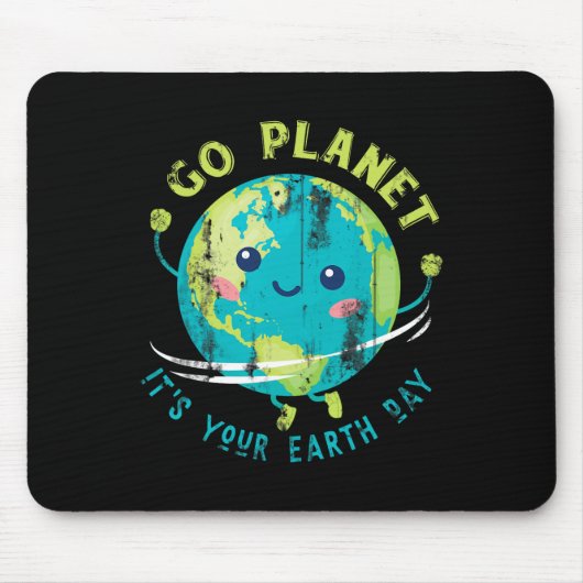 Niedlicher Tag der Erde Mousepad (Vorne)
