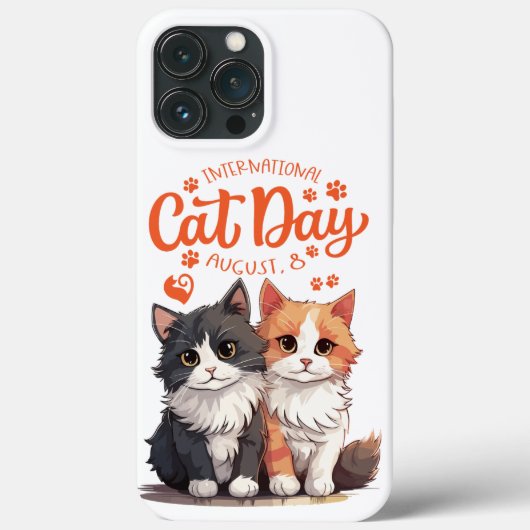 "Niedlicher Tag der Katze Case-Mate iPhone Hülle (Rückseite)