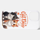 "Niedlicher Tag der Katze Case-Mate iPhone Hülle (Rückseite (Horizontal))