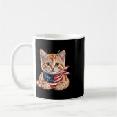 Niedlicher Tag der Katze Sommerflagge Kaffeetasse (Links)