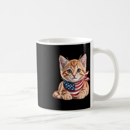 Niedlicher Tag der Katze Sommerflagge Kaffeetasse (Rechts)