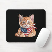 Niedlicher Tag der Katze Sommerflagge Mousepad (Mit Mouse)