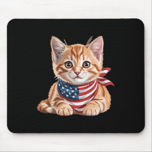 Niedlicher Tag der Katze Sommerflagge Mousepad