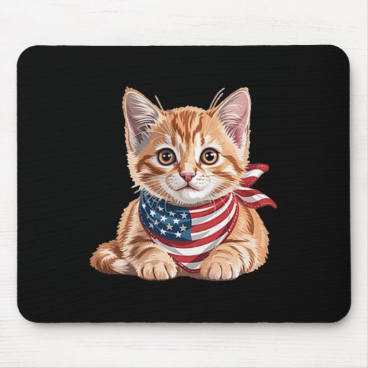 Niedlicher Tag der Katze Sommerflagge Mousepad (Vorne)