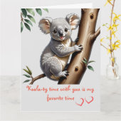 Niedlicher Tag der Kinderschwärmerei Karte (Gelbe Blume)