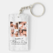 Niedlicher Tag der Moderne Happy First Vathers Schlüsselanhänger (Rückseite)