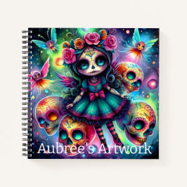 Niedlicher Tag der Puppe und der Zuckerschluchten Notizblock