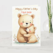 Niedlicher Tag der Väter mit Bärenweich Karte (Vorderseite)
