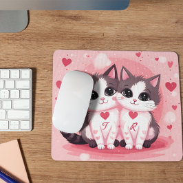 Niedlicher Tag des benutzerdefinierten Katzen Wass Mousepad