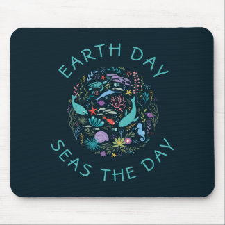 Niedlicher Tag des Meereslebens "Seas the Day" Mousepad