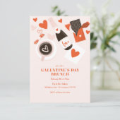 Niedlicher Tag des Roten Herzens Einladung (Stehend Vorderseite)